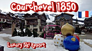 COURCHEVEL 1850 Village  Luxury Ski Resort  France 🇫🇷 4K  April 2023  4K City Life [upl. by Neva]