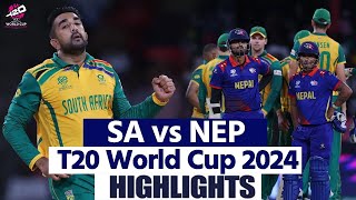 SA vs NEP T20 31st Match Highlights South Africa vs Nepal T20 World Cup Highlights [upl. by Morie]