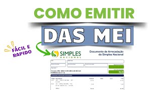 Como emitir DAS MEI Simples nacional [upl. by Torras]