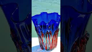 Lava Vase  Original Murano Glass handmade in Venice Italy [upl. by Geiss788]