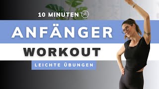 10MinutenAnfängerWorkout Fit in ein aktives Leben  OHNE Geräte  ohne Springen  Deutsch [upl. by Notlok]