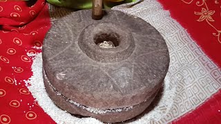 making Jonna rava old style thiragali Traditional Grinding Stone [upl. by Amalbena]