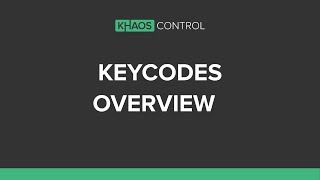 Keycodes Overview [upl. by Enneyehs]