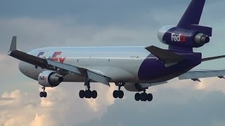 FedEx N623FE MD11 Landing Portland Airport PDX [upl. by Yruj]