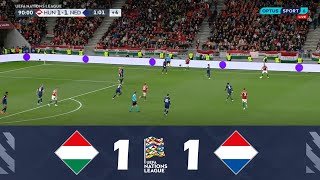 Hongarije versus Nederland 11  UEFA Nations League 202425  Wedstrijd Hoogtepunten [upl. by Enailuj]