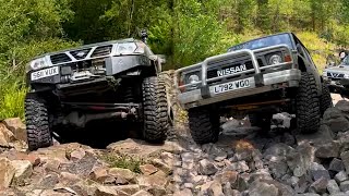 Nissan Patrol Y60 Long VS Patrol Y61 Rock Crawling [upl. by Romney565]