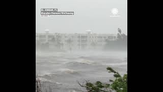 Storm Surge from Hurricane Milton Inundates Florida Coast [upl. by Glenna414]