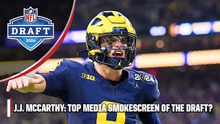 JJ McCarthy The biggest MEDIA SMOKESCREEN of the NFL Draft 😳  NFL Draft Reaction Show [upl. by Beane761]