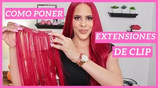 COMO PONER EXTENSIONES DE CLIP  EXTENSIONES DE CABELLO BELLAMI HAIR [upl. by Lindgren]