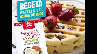 Receta waffles con Harina de coco [upl. by Harding417]