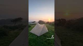 Morning from the tent another sunny day zpacksofficialcamping wildcampingscotland [upl. by Anyd]