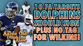 Miami Dolphins Free Agent Targets Plus Miami NOT Tagging Christian Wilkins [upl. by Stella]