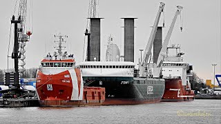 EPAS Emden Nordkai WindparkVersorger amp Frachtschiffe offshore supply amp cargo ships [upl. by Dana]