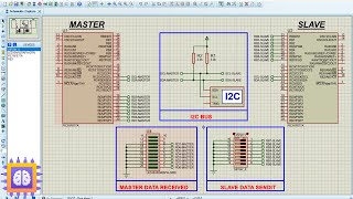 PIC16F877A I2C  Proteus Simulation [upl. by Aiouqes]