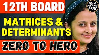 12th BOARDS MATRICES amp DETERMINANTS  CBSE BOARDS MATH  NEHA AGRAWAL cbse cbseboard nehaagrawal [upl. by Helenka]