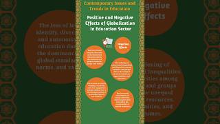 Positive and Negative Effects of Globalization in Education [upl. by Laurena54]