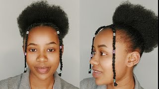 EASY EVERYDAY Natural Hairstyle on Short 4c Natural Hair [upl. by Luht]