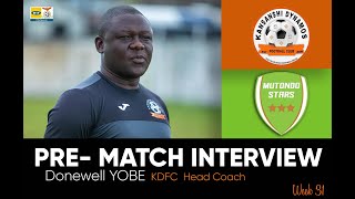 PRE MATCH Head coach Donewell Yobe speaks ahead of the Mutondo encounter tommorrow Week 31 2324 [upl. by Eves360]