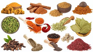 Spices Names in English for toddlers  Spices Vocabulary in English for Toddlers [upl. by Ralaigh]