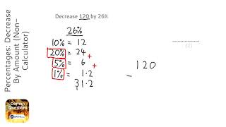 Percentages Decrease By Amount NonCalculator Grade 3  OnMaths GCSE Maths Revision [upl. by Humpage208]