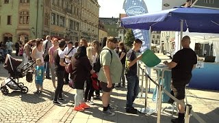 Großer Andrang beim DSDS Casting in Zwickau [upl. by Neiht]