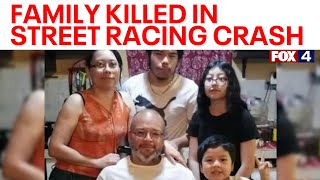 Grand Prairie teen is sole survivor of crash that killed his family street racing suspects arrested [upl. by Esiled857]