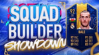 FIFA 19 SQUAD BUILDER SHOWDOWN TEAM OF THE YEAR STRIKER BALE TOTY Gareth Bale At Striker [upl. by Acsehcnarf30]