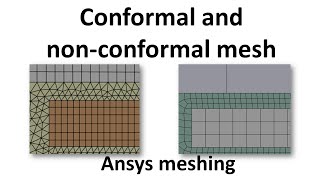 Generating conformal and nonconformal mesh in Ansysmeshing [upl. by Aidahs]