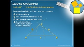 Dreiecke konstruieren 1  SSS  Rueff Musik [upl. by Einnig]