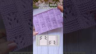 How to knit Checker Stitch knittingdesign knittingstitchpatterns knittingpattern checkerboard [upl. by Ola]