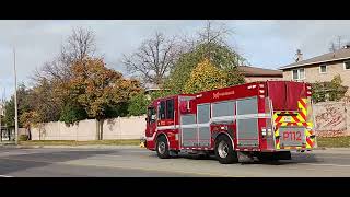 Mississauga Fire amp Emergency Services Pumper 112 Responding [upl. by Nelav554]