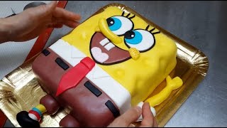 How To Make a SPONGEBOB Cake  Pastel de Bob Esponja by Cakes StepbyStep [upl. by Yllut684]