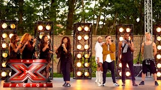 Group 7 perform All About That Bass  Boot Camp  The X Factor UK 2015 [upl. by Haney]