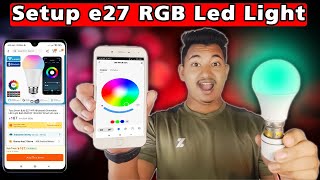 tuya smart bulb e27 wifibluetooth connection bangla tutorial 💡 [upl. by Yldarb]