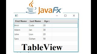 JavaFX Tutorial 20  TableView JavaFX [upl. by Mcginnis154]