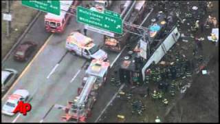 At Least 13 Killed in NYC Tour Bus Crash [upl. by Kipton]