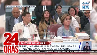 FPRRD inambahan si exSen De Lima sa gitna ng sagutan nila sa Kamara  24 Oras [upl. by Harbird151]