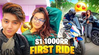 OUR FIRST S1000rr BIKE RIDE 🏍️ ARYANSHI SHARMA  tusharsworld1 [upl. by Goodrow]