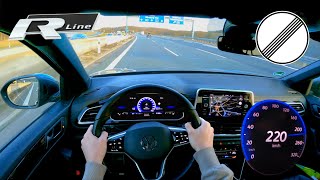 VW TROC RLine 15 TSI 150PS TOP SPEED POV GERMAN AUTOBAHN [upl. by Mohorva980]