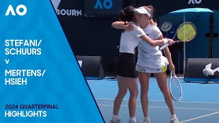 Luisa StefaniDemi Schuurs vs Hsieh SuweiElise Mertens  Australian Open  Quarter Final [upl. by Anayk]