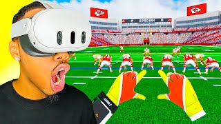 PLAYING THE NFLs NEW VIRTUAL REALITY GAME INSANE [upl. by Ezana]