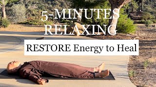 Quick Restore Energy to Heal  5Minute RELAXING Qigong Meditation [upl. by Rebecca]