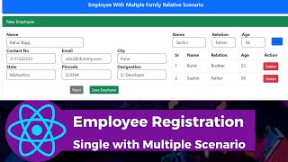 Employee Crud with API Reactjs  Single with Multiple  Reactjs Crud [upl. by Atteuqaj]