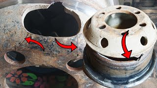 Truck Drum Rim Repair  Amazing Technology to Fix Cracked Rims [upl. by Anilra417]