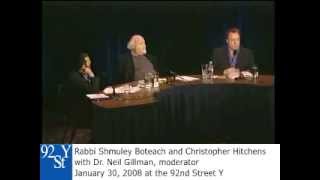 Christopher Hitchens and Rabbi Shmuley Boteach Debate on God [upl. by Dnarud]