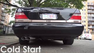 Mercedes Benz S500 W140 Brabus Style Exhaust Acceleration and Revs [upl. by Sparhawk]