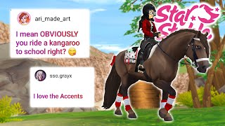 Star Stable Training Reading Your Australian Stereotypes 😳 [upl. by Ayrotal493]