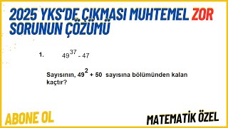 2025 AYT ÇIKARSA RAKİP ELEYECEK OLAN SORUNUN ÇÖZÜMÜNÜ ÖĞREN FASİKÜL HEDİYELİ SORU yks yks2025 [upl. by Nahbois253]