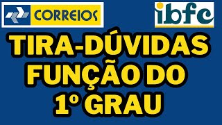 CONCURSO DOS CORREIOS  REVISÃO  FUNÇÃO DO 1º GRAU  MATEMÁTICA DA BANCA IBFC correios ibfc [upl. by Essyla]