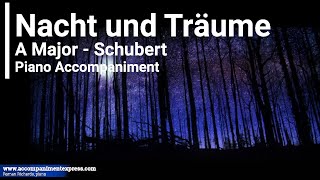 Nacht und Träume A Major Piano Accompaniment  Schubert [upl. by Atinrehs]